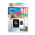 MicroSDHC 16GB Silicon Power Class10 + 1 Adapter