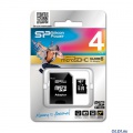 MicroSDHC 4GB Silicon Power Class10 + 1 Adapter