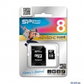 MicroSDHC 8GB Silicon Power Class10 + 1 Adapter