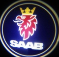 Подсветка дверей с логотипом Saab